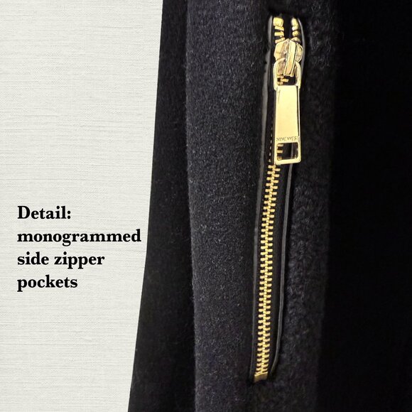 Nine West black wool blend coat - Picture 6 of 9